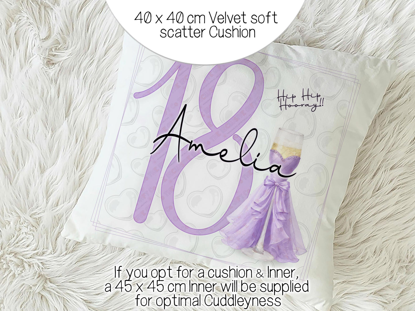 Personalised 18th birthday Cushion, present ideas for bestie / sister, Milestone Keepsake