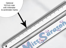 Load image into Gallery viewer, Optional 16.5 cm ruler printed to top with millimeterand centimeter markings.

