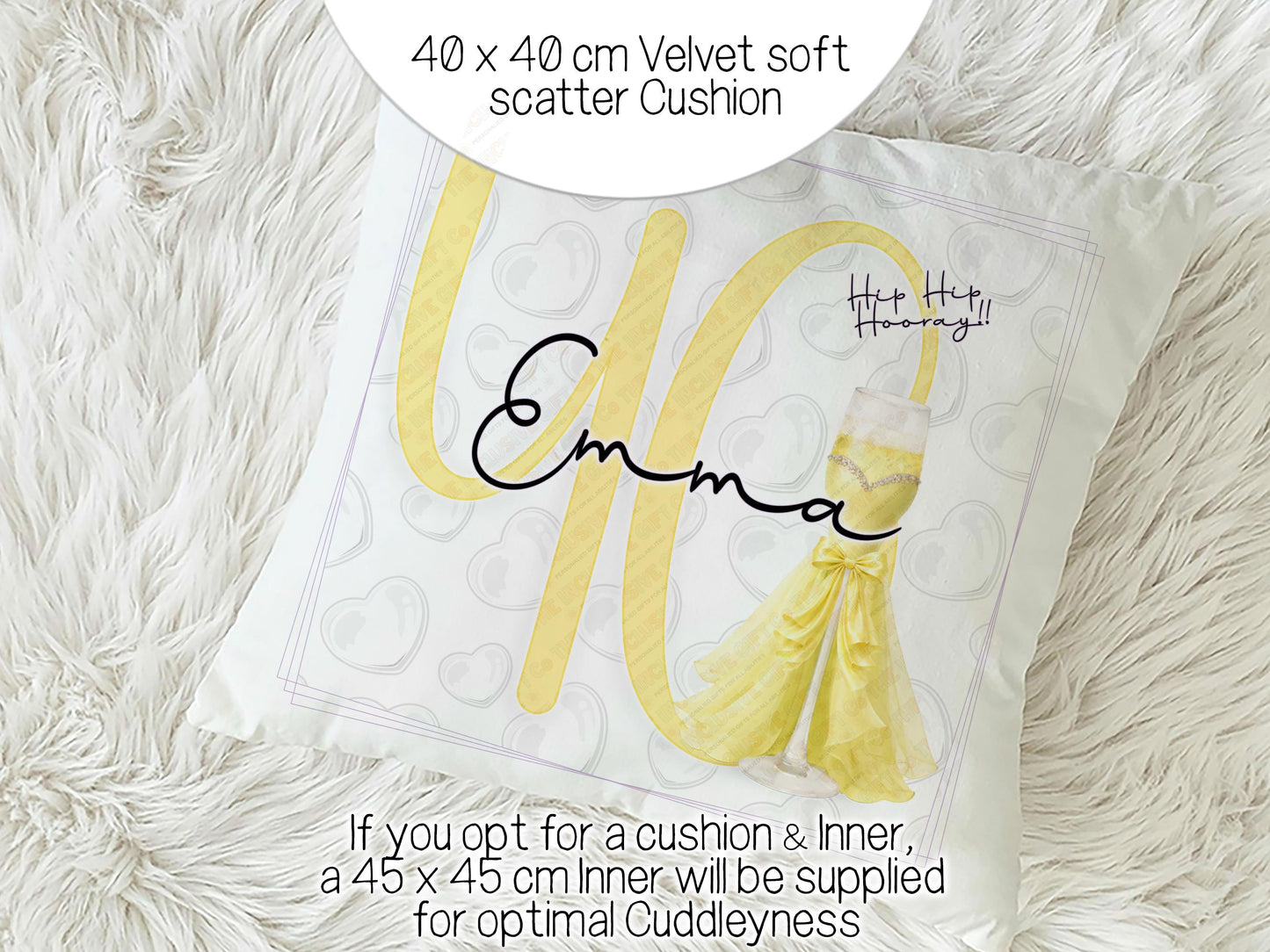 Personalised Cushion: 40th birthday present ideas for bestie / sister, custom name pillow Milestone Keepsake