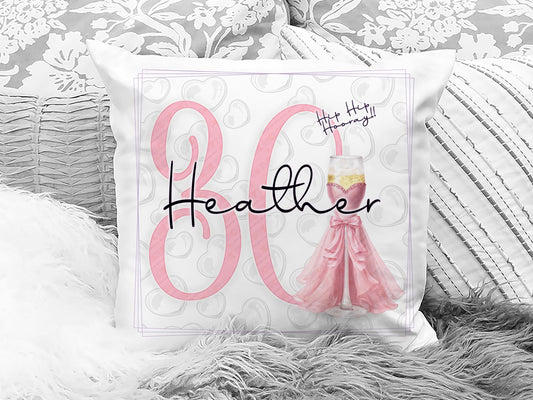 Personalised Cushion: 30th birthday present ideas for bestie / sister, custom name pillow Milestone Keepsake