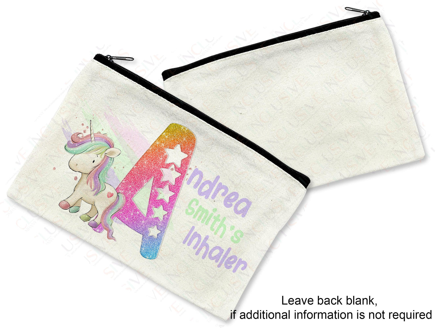 Leave back blank if additional information is not required
