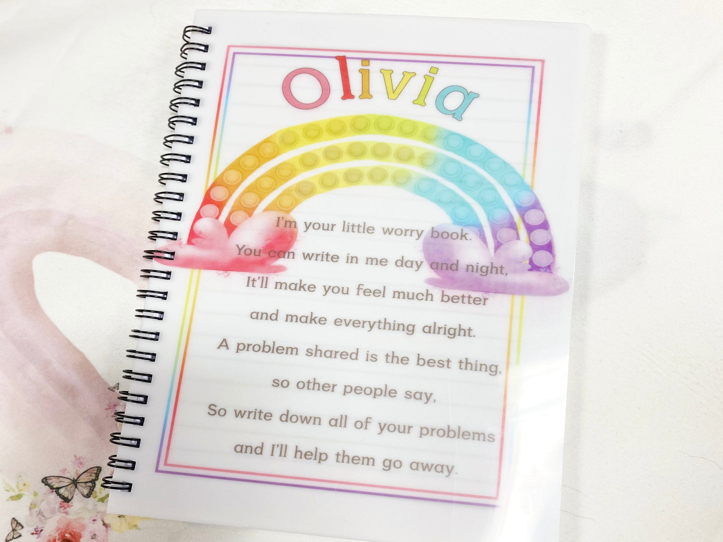 Personalised Worry Journal: Anxiety Notebook for kids and teens