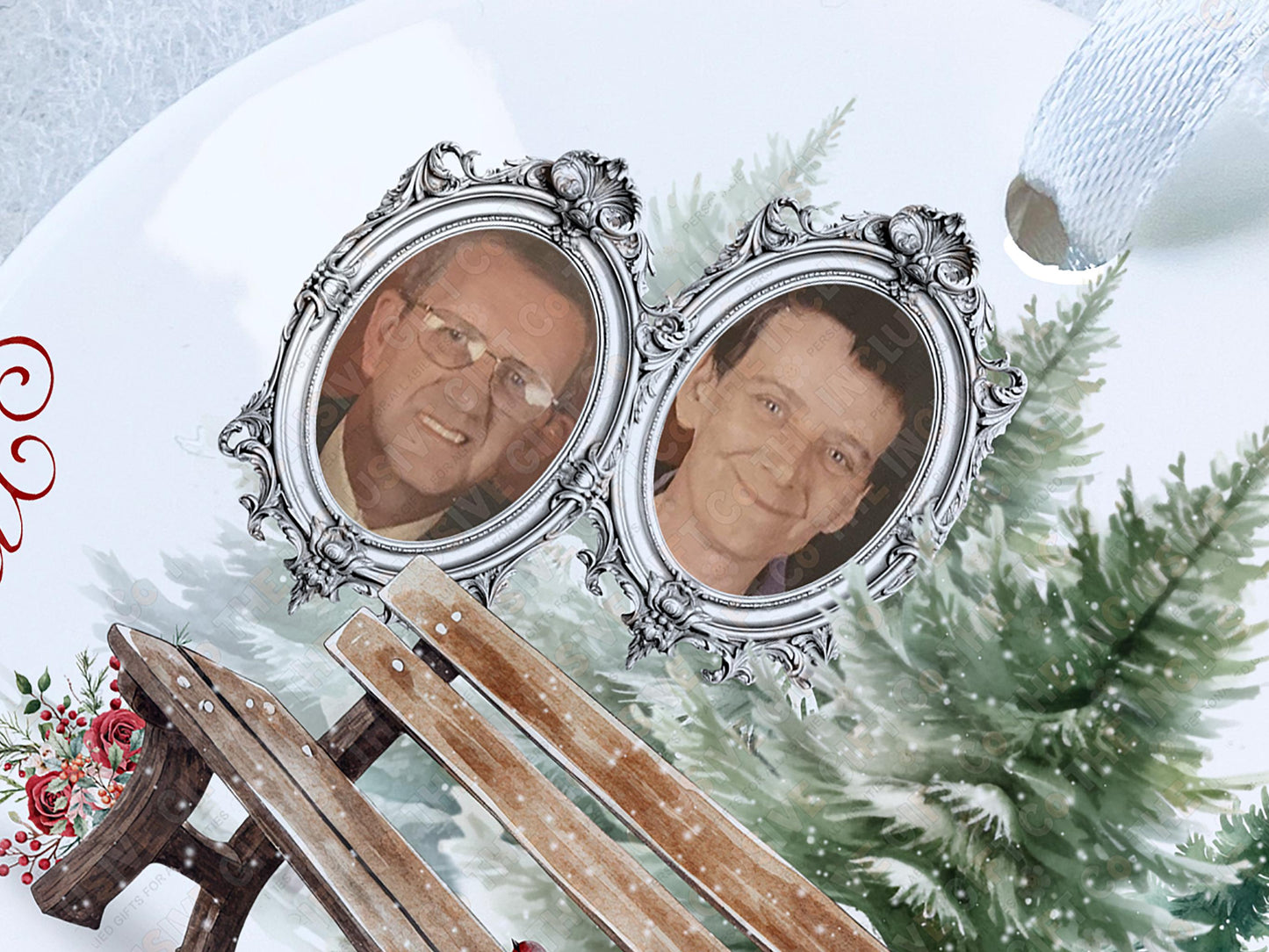 Personalised Memorial Bauble: In Loving Memory Christmas Rememberance Ornament