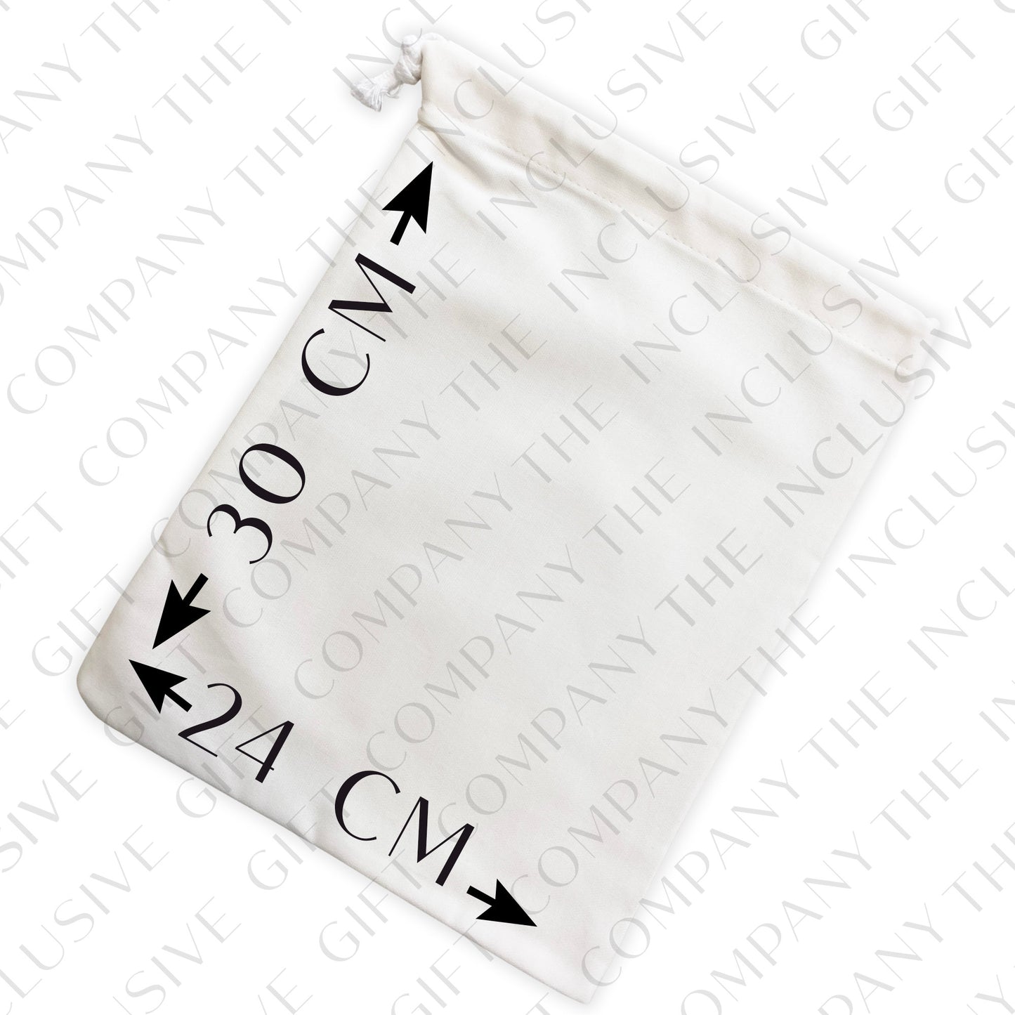Personalised Santa Sack: Small drawstring Gift bag , Christmas eve box / Stocking filler