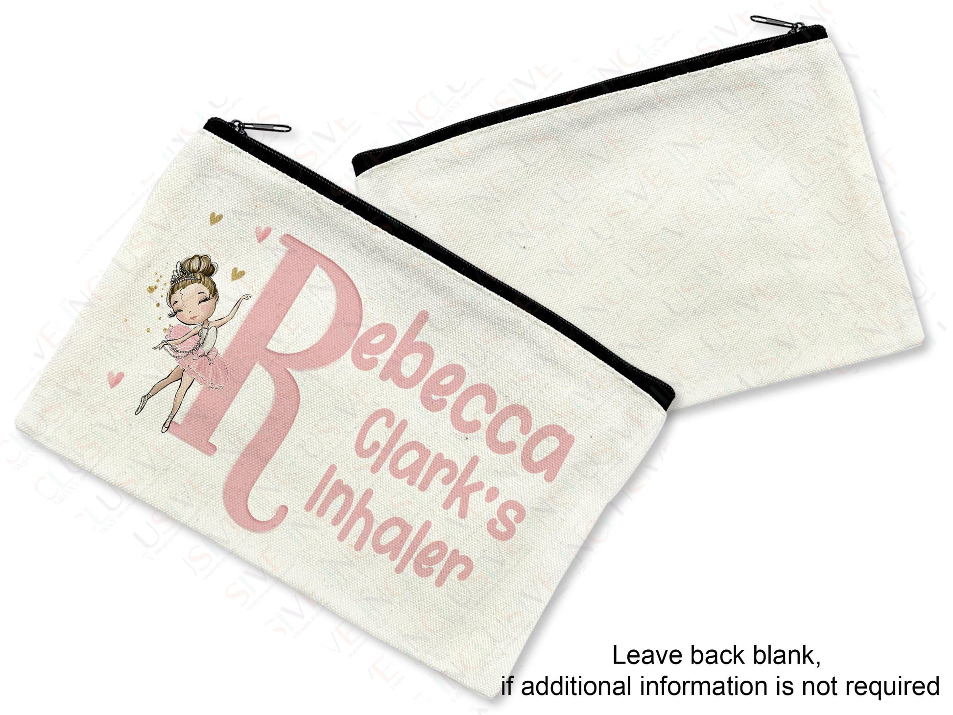 Leave back blank if additional information is not required