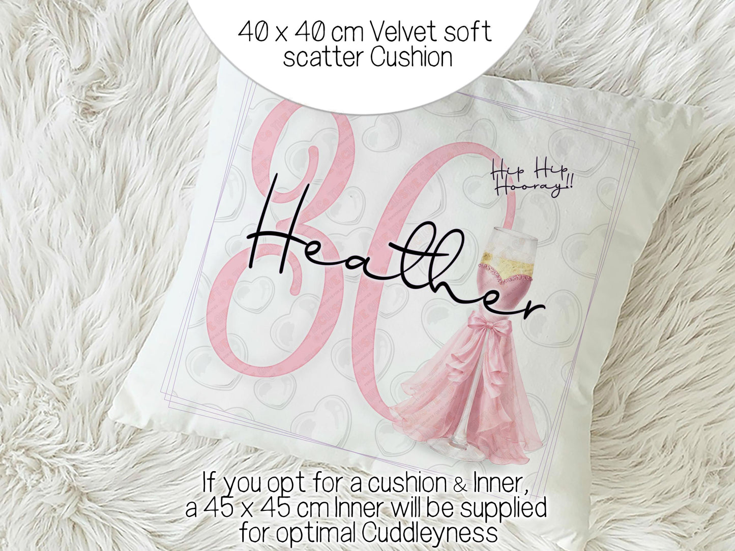 Personalised Cushion: 30th birthday present ideas for bestie / sister, custom name pillow Milestone Keepsake