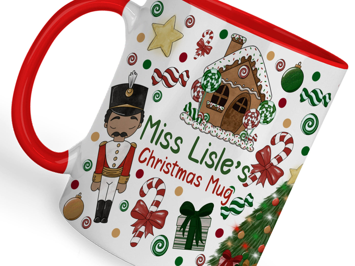 Personalised Christmas Mug: Present for teacher, Nursery keyworker & Teaching assistant