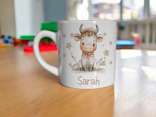 Load image into Gallery viewer, 6 oz ceramic is the perfect grow with me cup for children ready to move away from a plastic mug but still light enough and the perfect size for small hands
