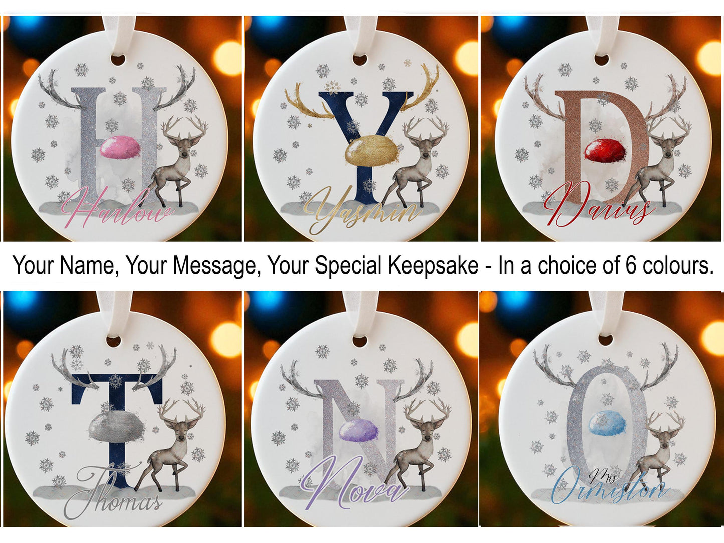 Personalised Christmas Bauble: Xmas eve box filler for your tree.