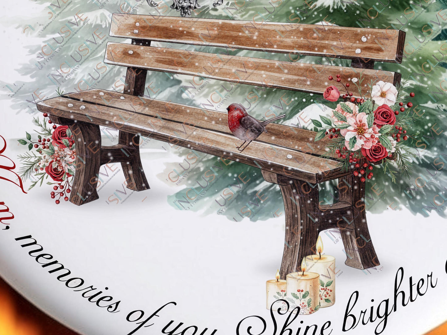Personalised Memorial Bauble: In Loving Memory Christmas Rememberance Ornament