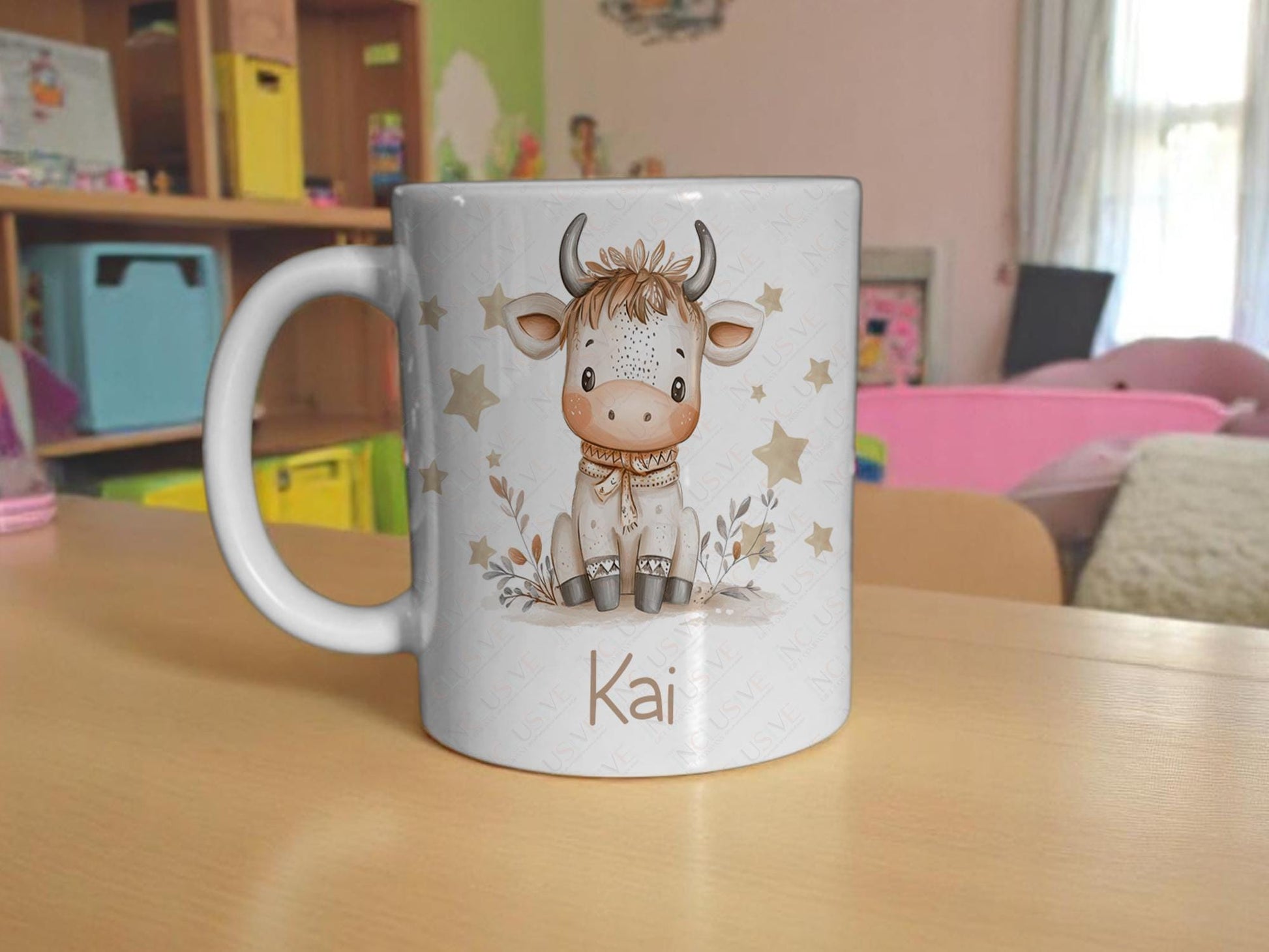 11 oz ceramic is the size of a standard coffee mug making it perfect for older cow lovers.