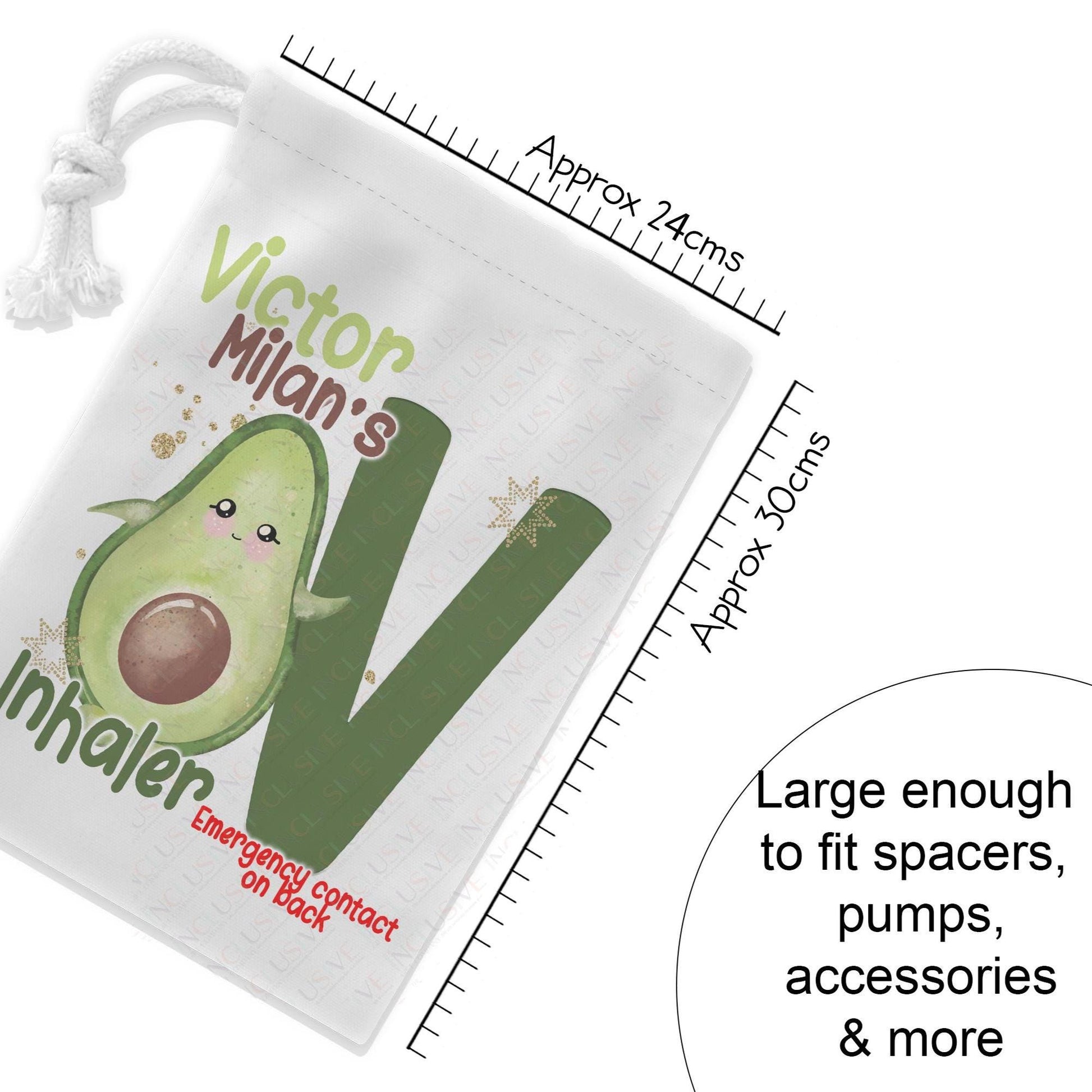 Large enough to fit spacers, inhaler pumps accessories and more

Approximately 24cms wide and 30 cms high