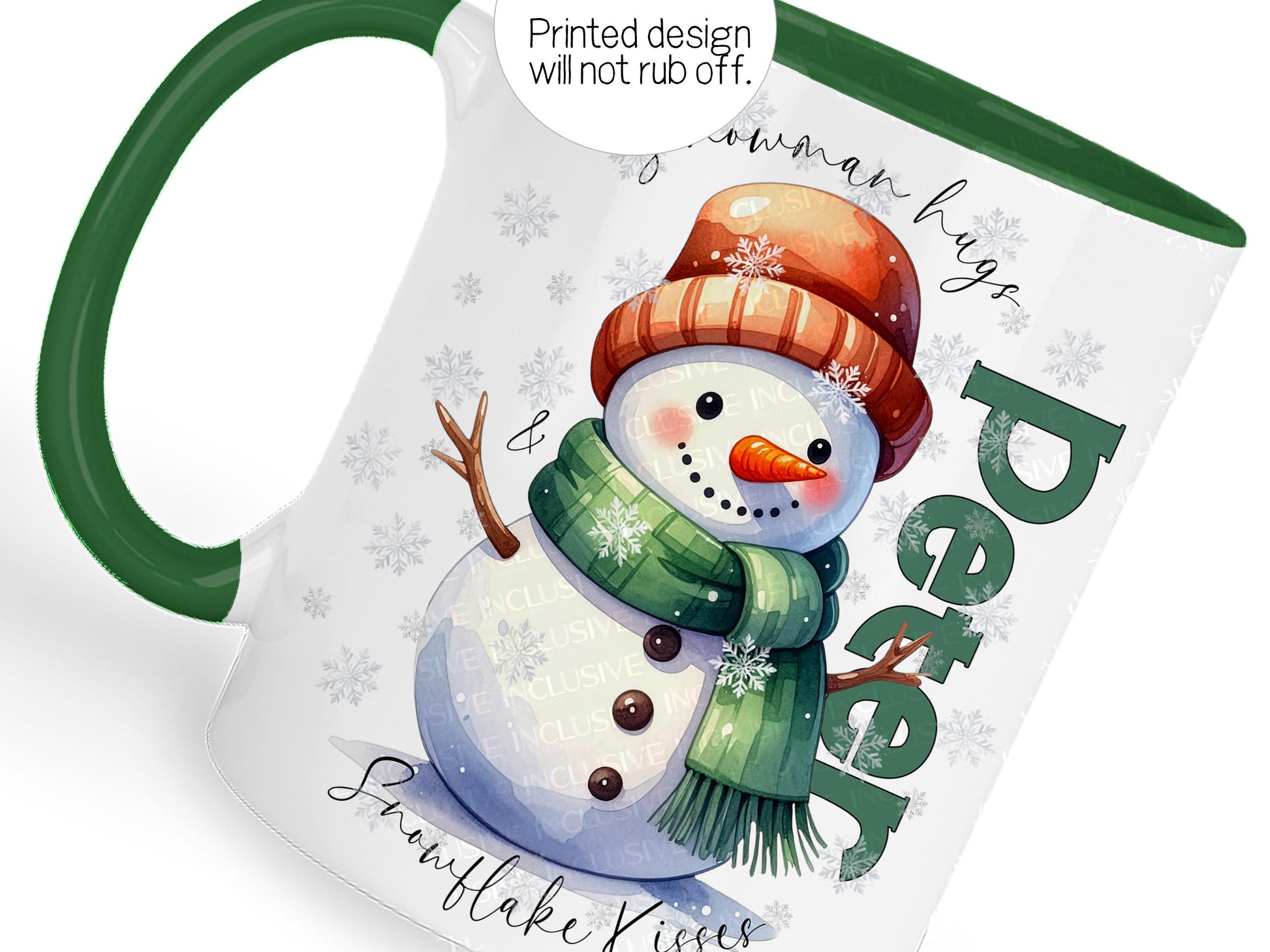 Printed design that will not rub off