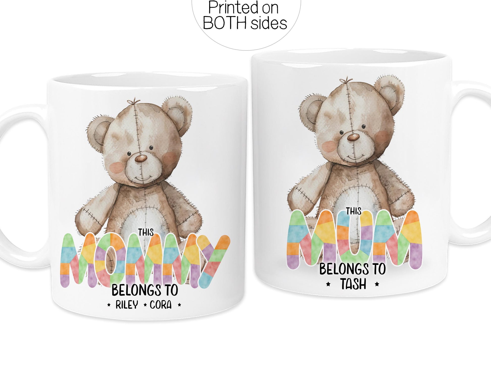 Printed on both sides so design can be seen whichever way you hold it.