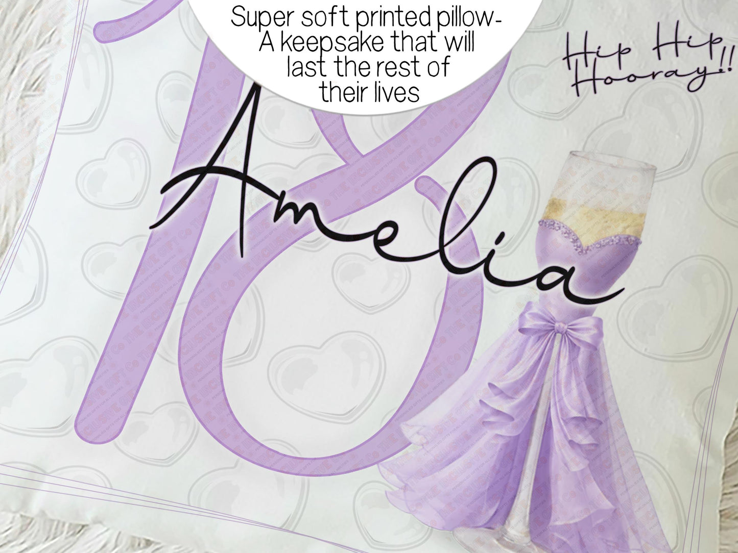 Personalised 18th birthday Cushion, present ideas for bestie / sister, Milestone Keepsake