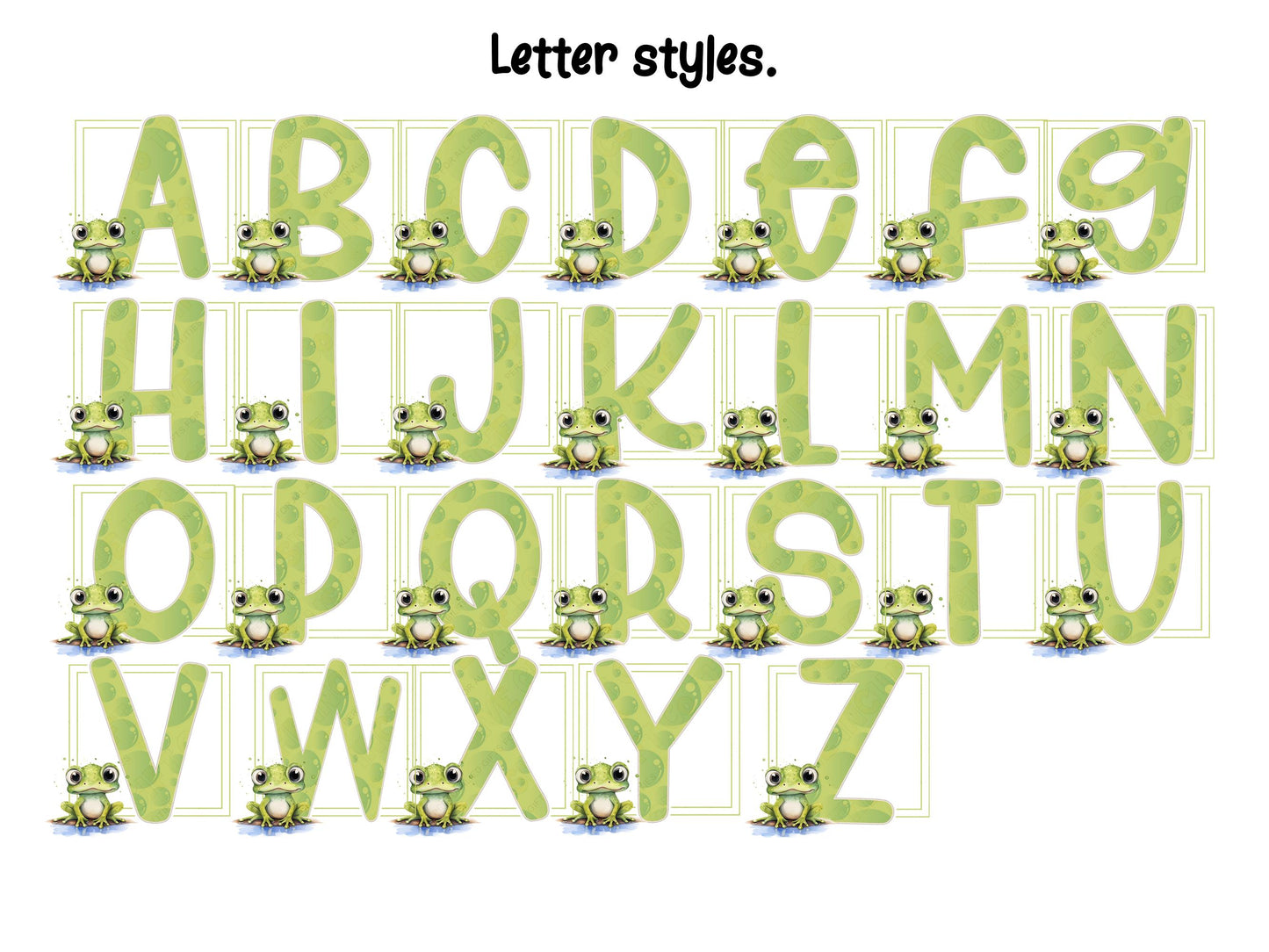 Image showing the shape and style of the letters in this design. This particular design uses a mix of upper and lowercase letters all capitalized in design size.