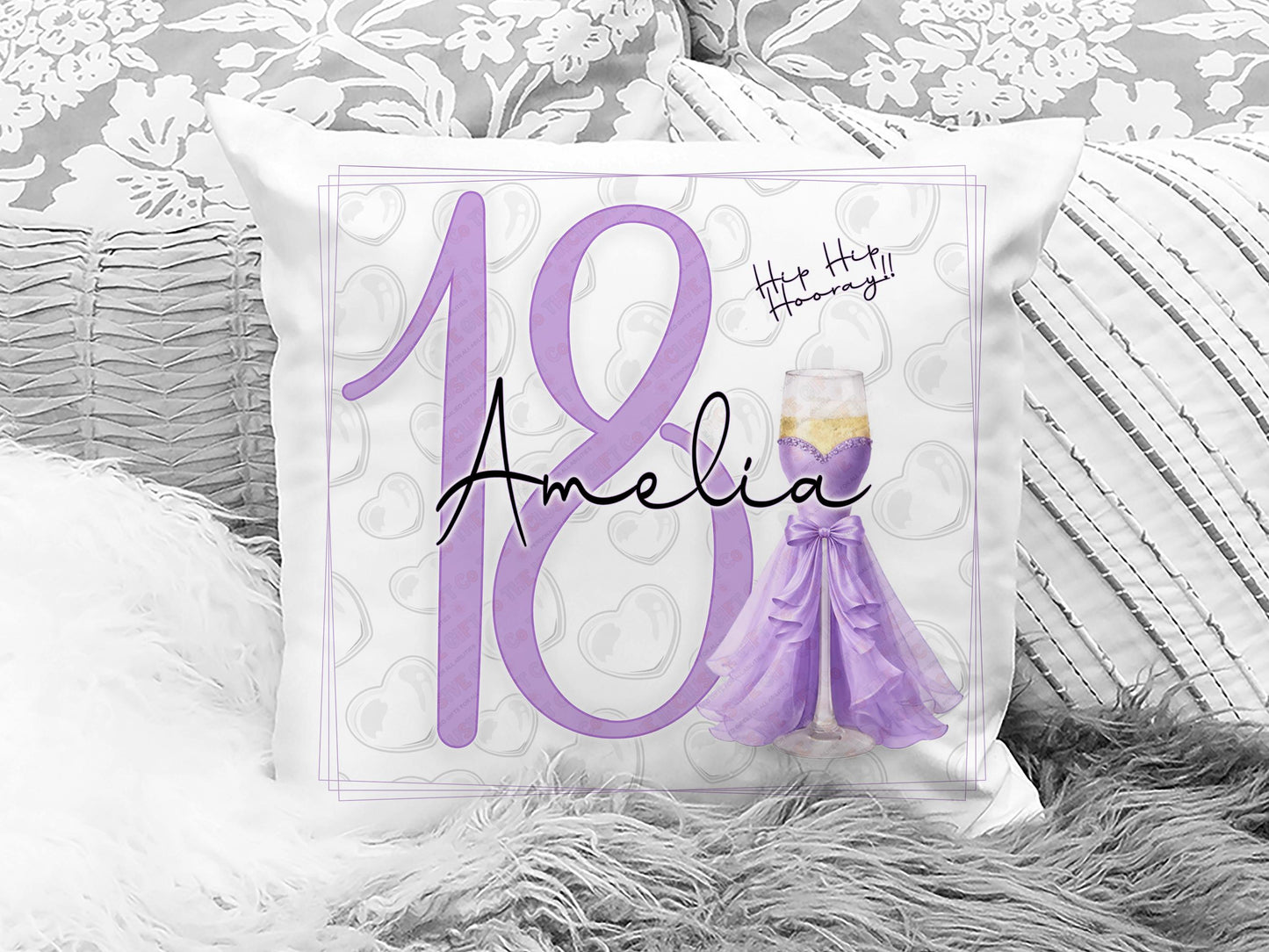 Personalised 18th birthday Cushion, present ideas for bestie / sister, Milestone Keepsake