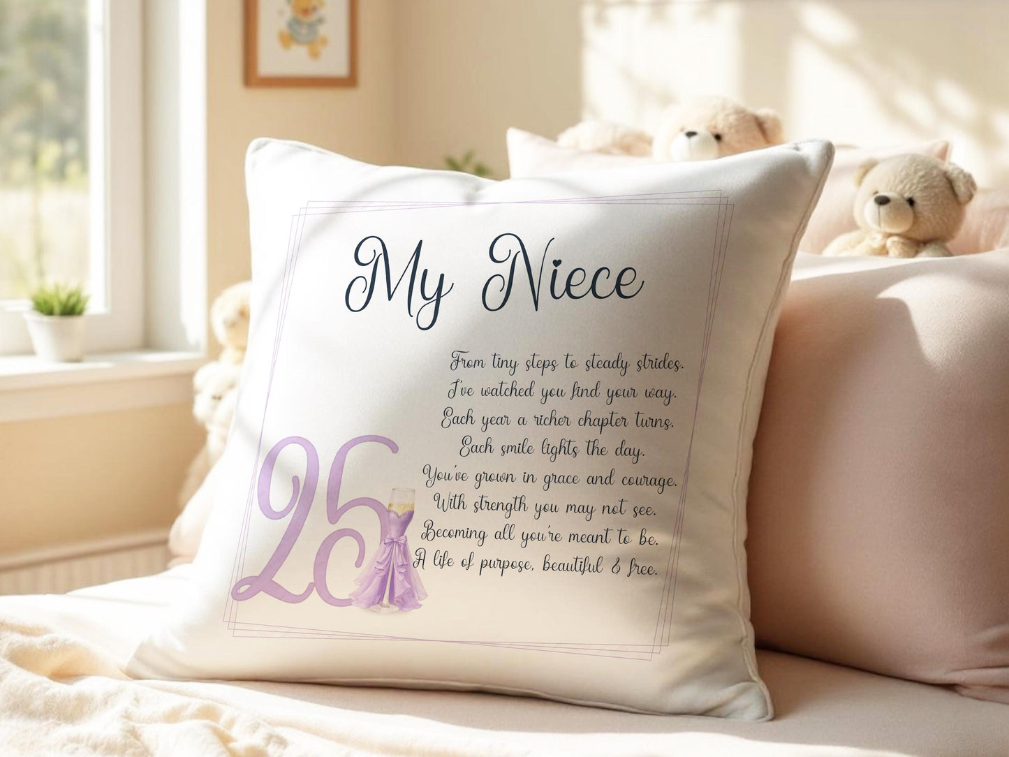 Personalised 18th birthday Cushion, 21st present ideas for bestie / sister, custom name pillow