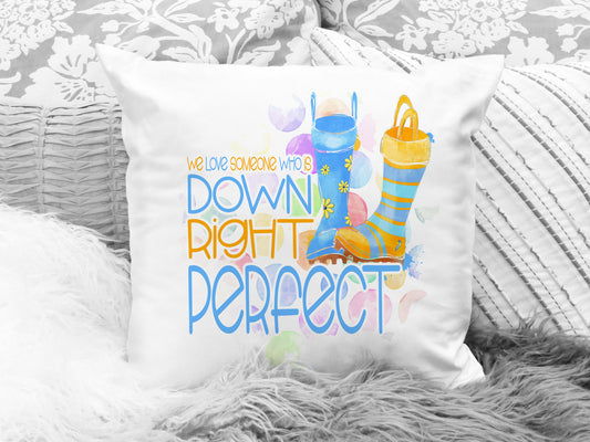 Personalised Down Syndrome Awareness Cushion, Soft Plush Pillow