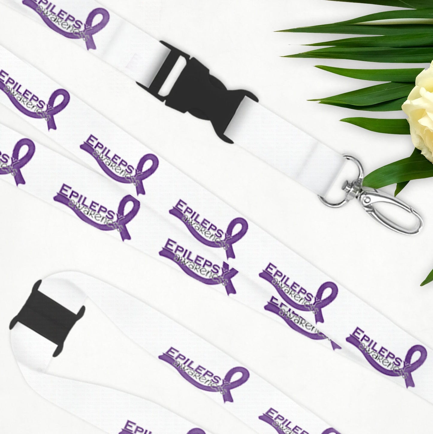 Epilepsy Lanyard wellbeing awareness gift for chronic illness, Optional in case of emergency card