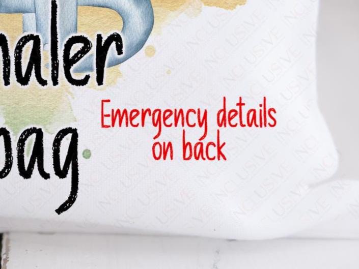 Clearly indicate on the front if there are emergency information details on back. Printed in vibrant Red guaranteed to stand out.