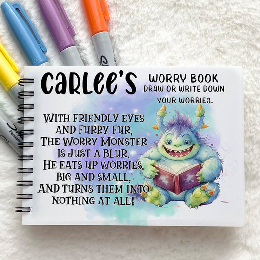 Personalised Worry Monster Notebook: Coping Skills for teens