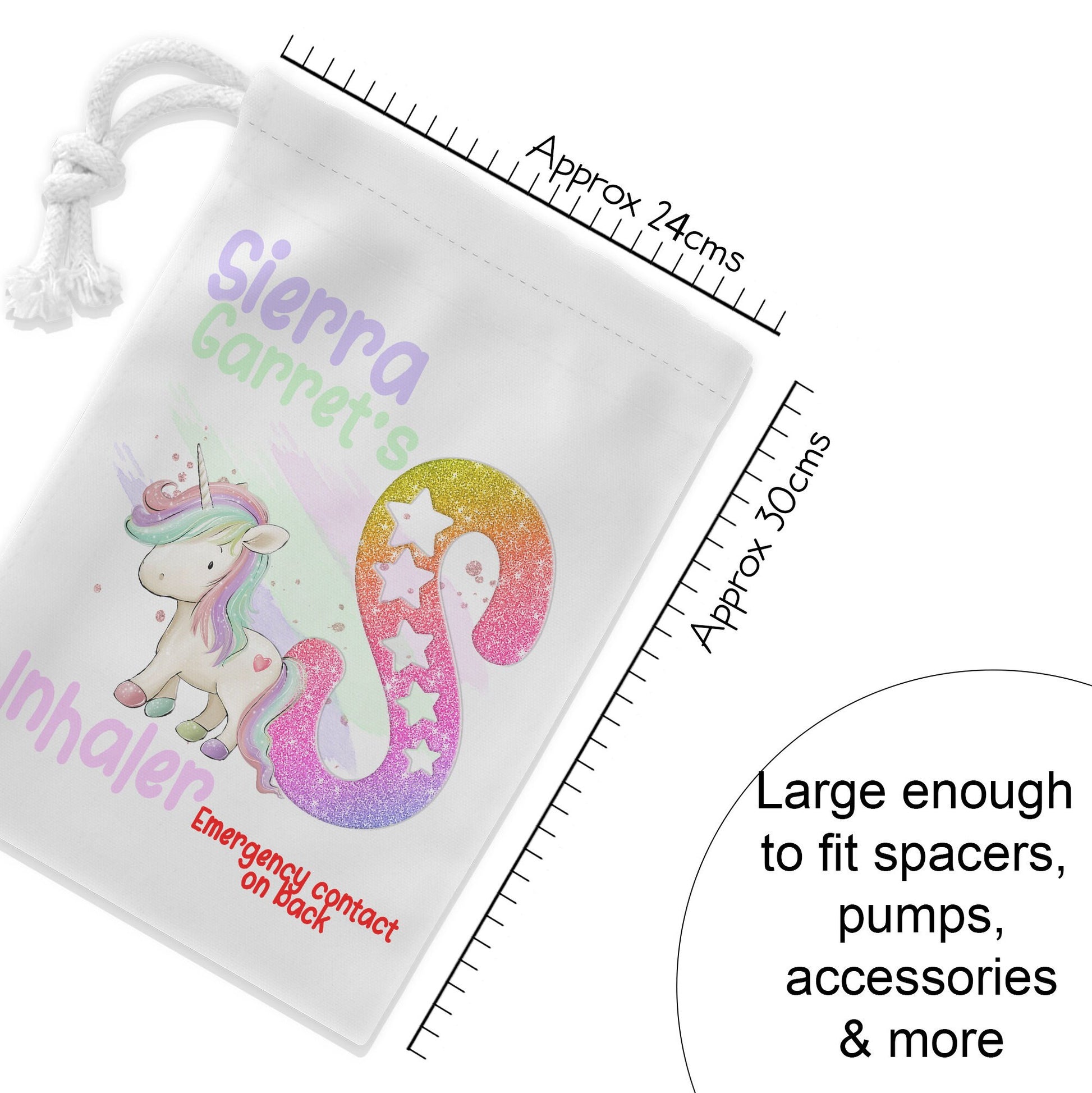 Large enough to fit spacers, inhaler pumps accessories and more

Approximately 24cms wide and 30 cms high
