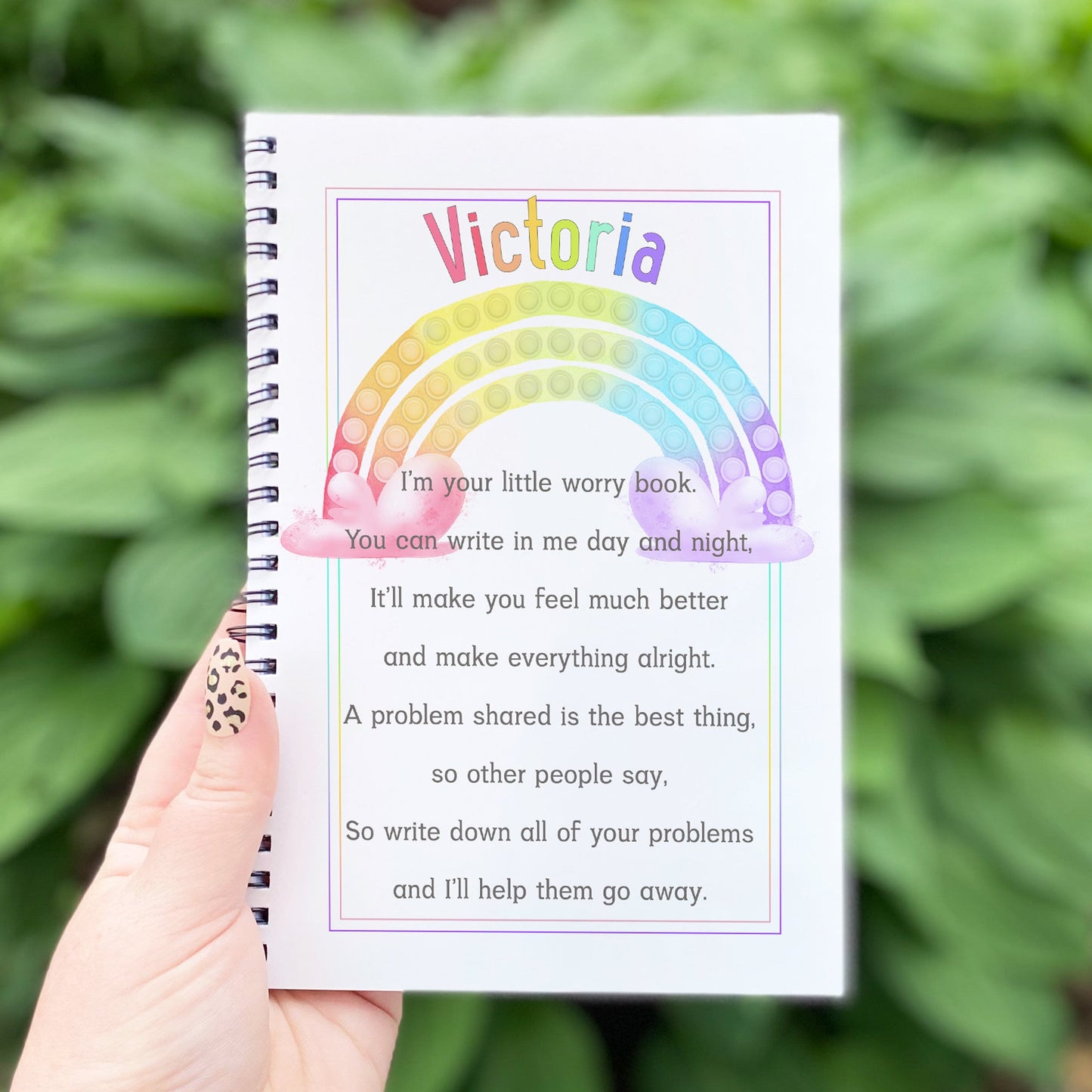 Personalised Worry Journal: Anxiety Notebook for kids and teens