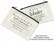 Load image into Gallery viewer, Leave the back blank, or add emergency and dosage instructions as required
