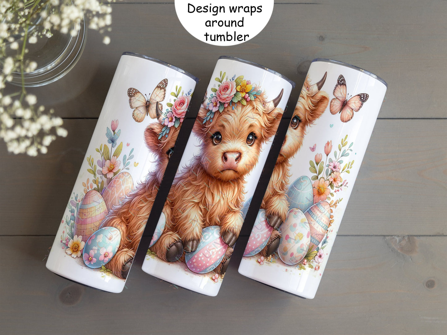 The design wraps beautifully around the tumbler