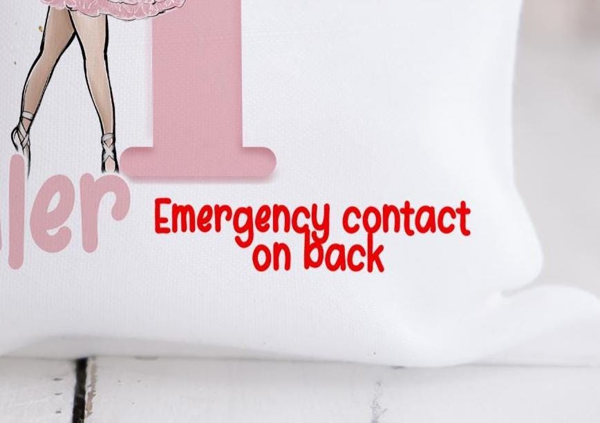 Clearly indicate on the front if there are emergency information details on back. Printed in chunky letters and vibrant Red guaranteed to stand out.