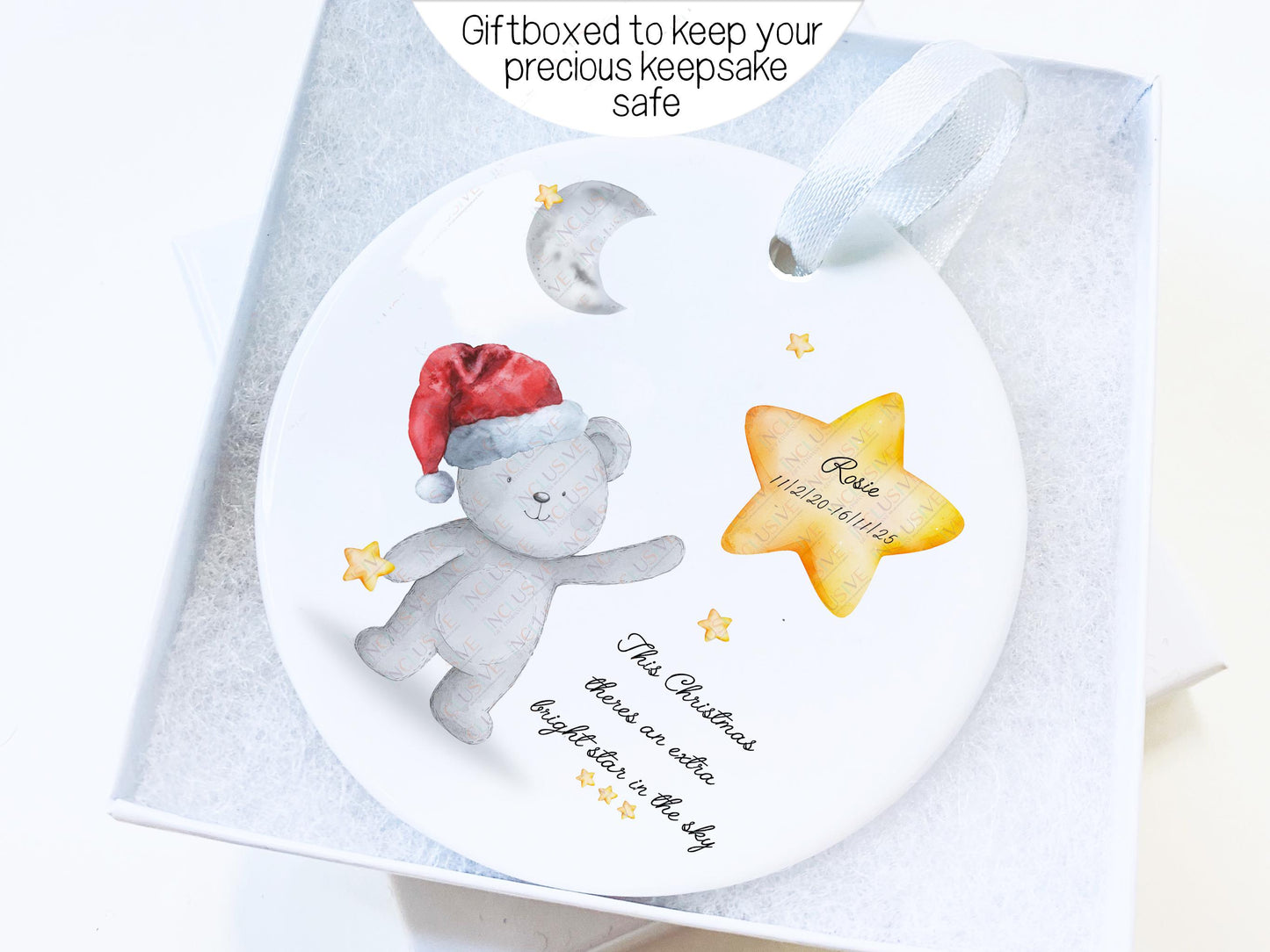 Giftboxed to keep your precious keepsake safe, year after year