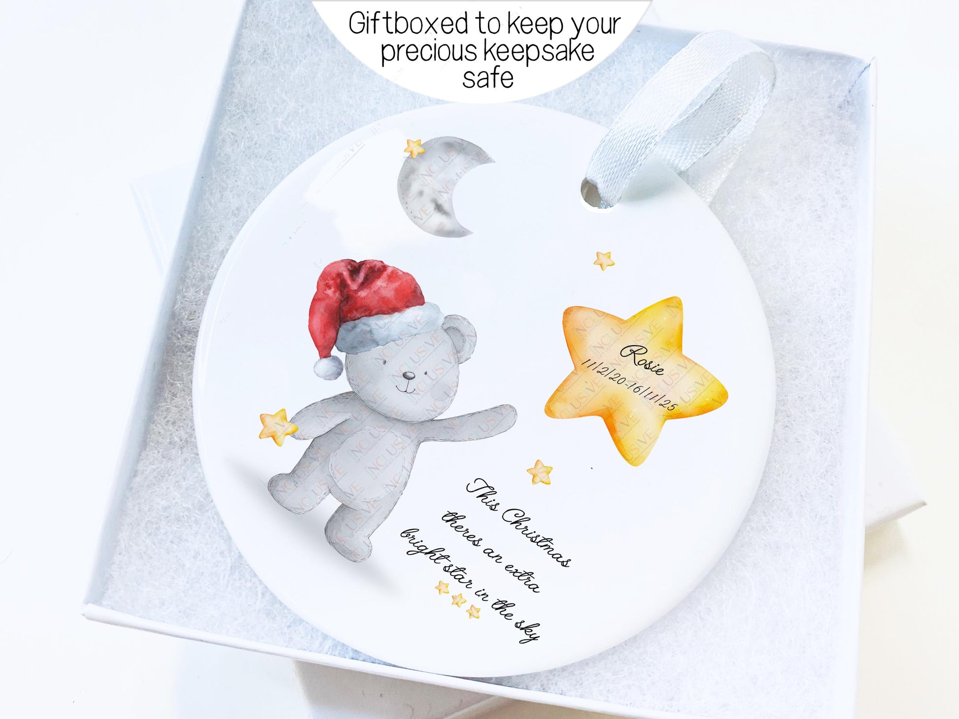 Giftboxed to keep your precious keepsake safe, year after year