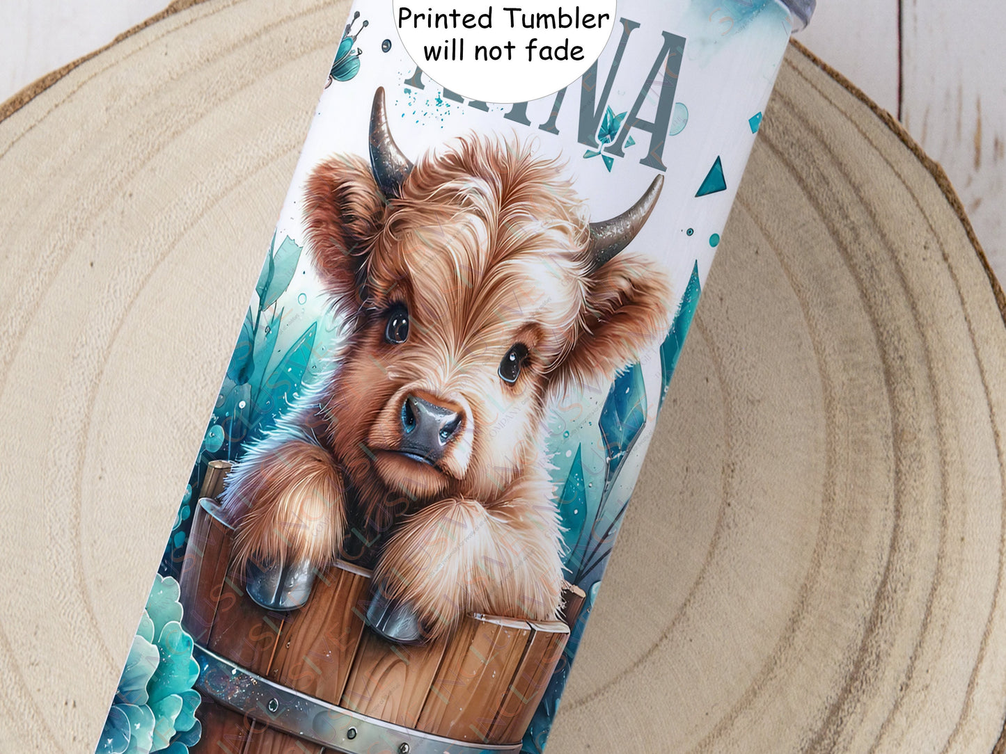 Printed Tumbler design will not fade or peel off