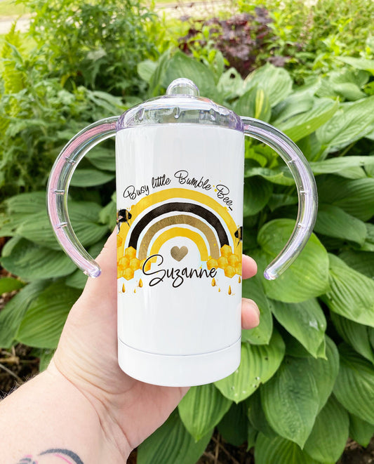 Adult Sippy Cup: Stainless steel Adaptive Mug for disabled, Dementia & Elderly, Bumble Bee Tumbler