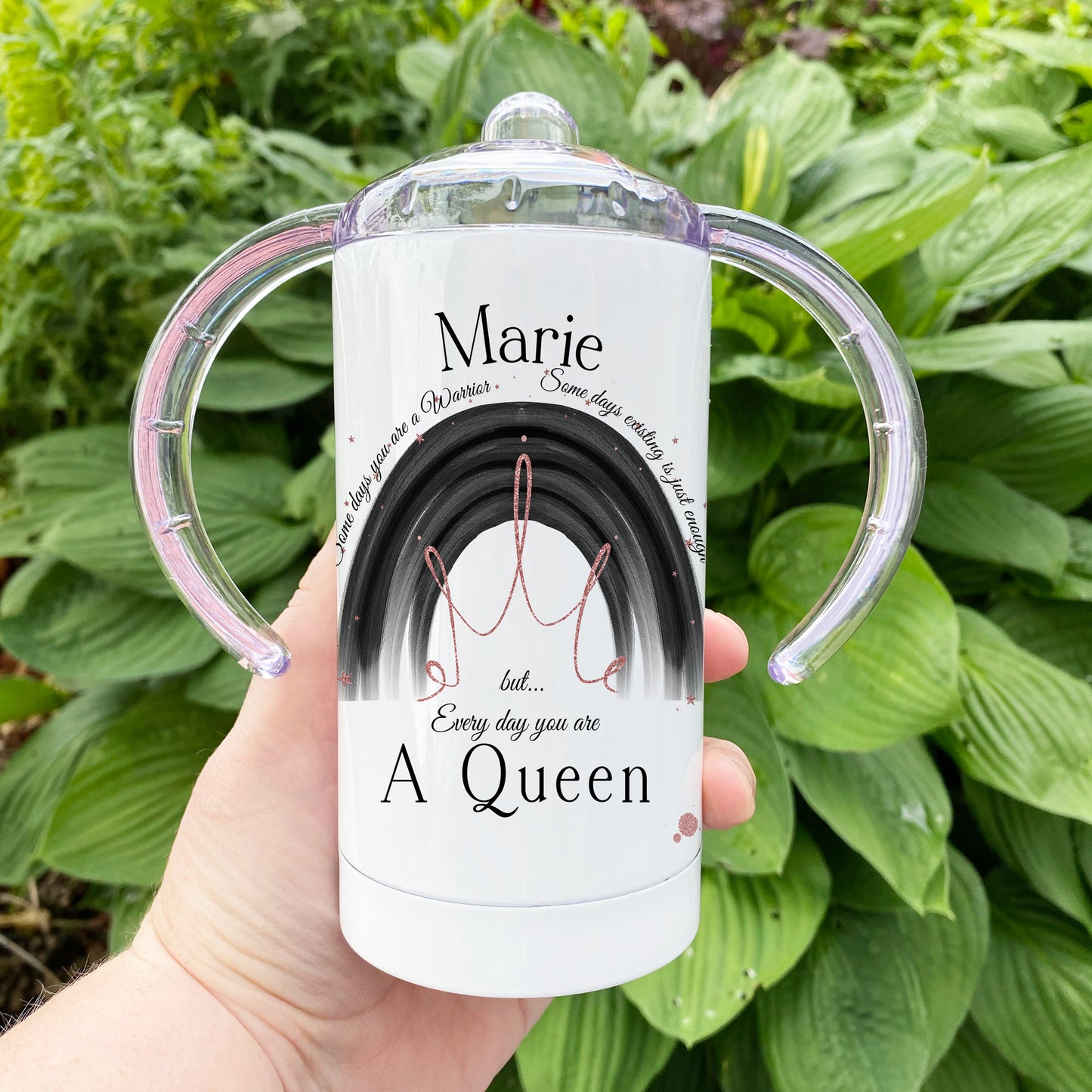 Adult Sippy Cup: Queen Stainless steel Adaptive Mug for disabled, Dementia & Elderly, Spoonie Tumbler