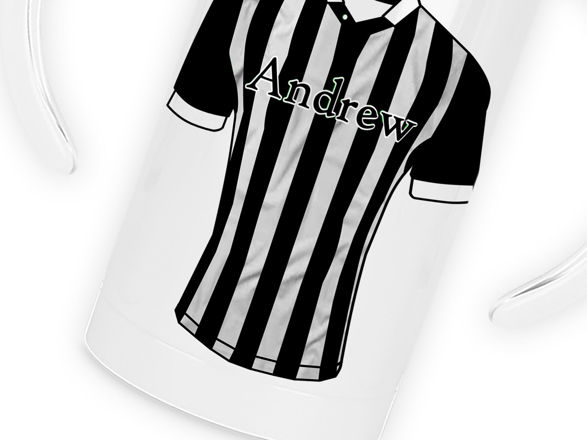 12oz insulated Sippy cup with spout for adults and children with disabilities Printed with striped football shirt in colour of your choice and name in black text