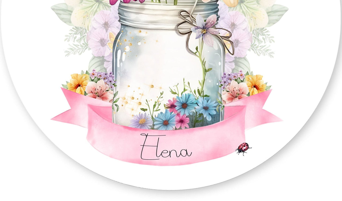 Teacher Appreciation Gift, Floral Acrylic Ornament, End of Year Present