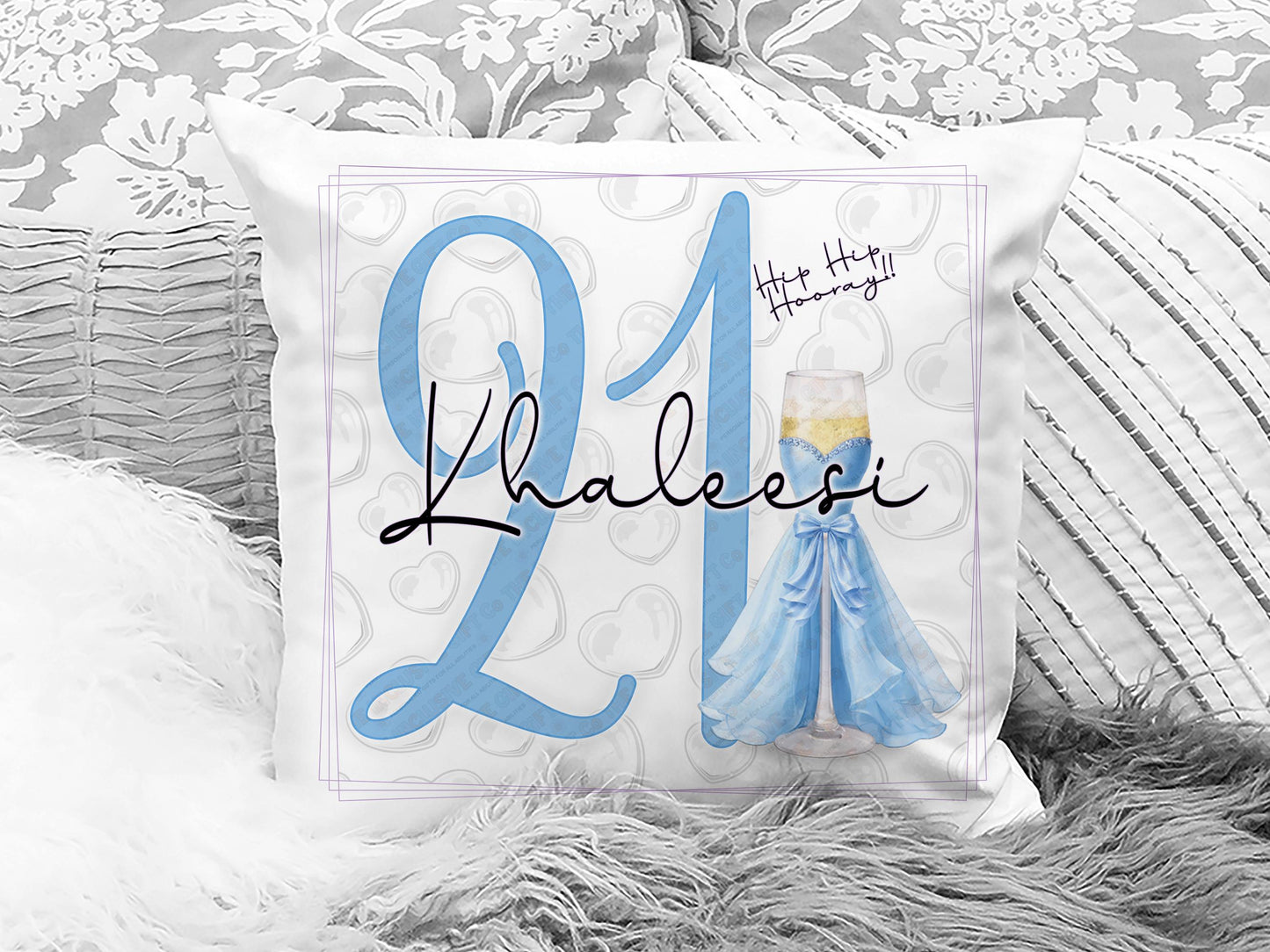 Personalised Cushion: 21st birthday present ideas for bestie / sister, custom name pillow Milestone Keepsake