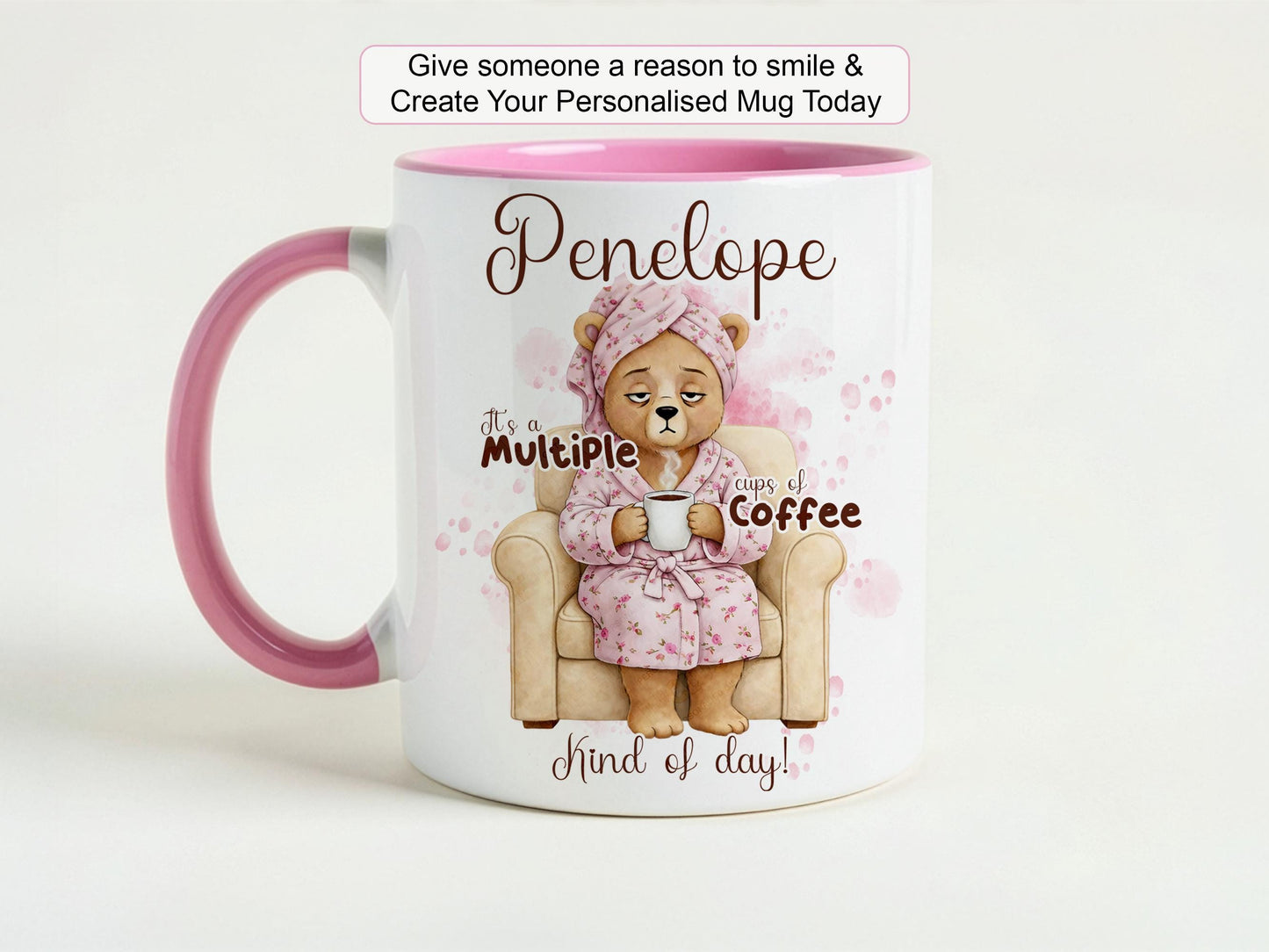 Give someone a reason to smile and create your Personalised Coffee lover Mug With Name today!