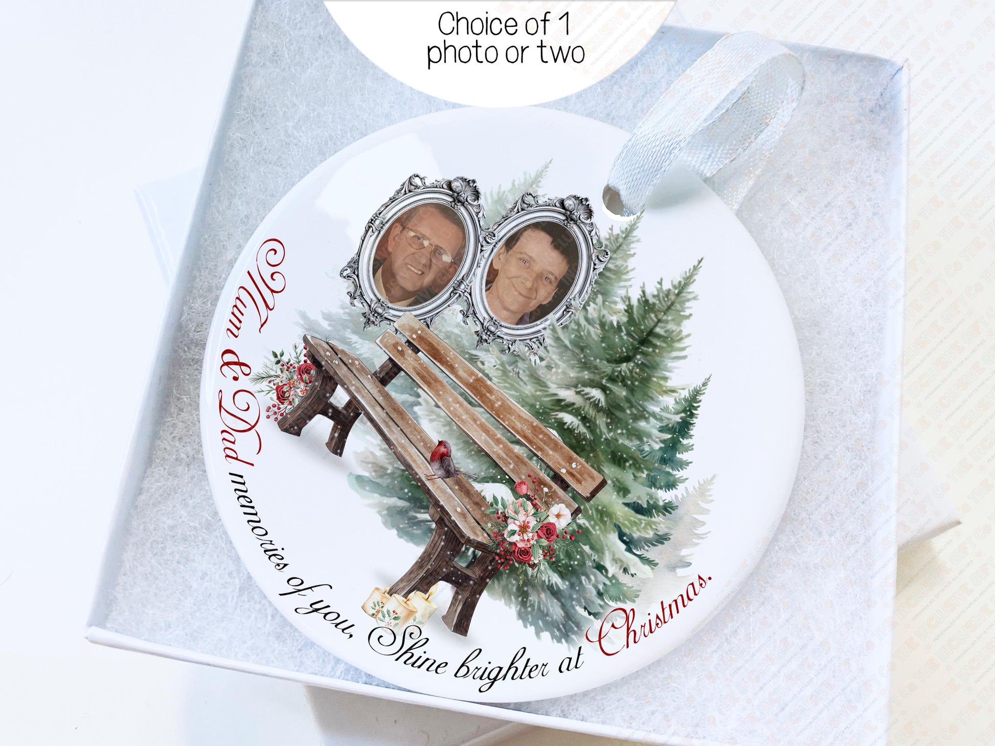Choose from 1 or two framed photos either for the same person or multiple loved ones. For example Mum and Dad