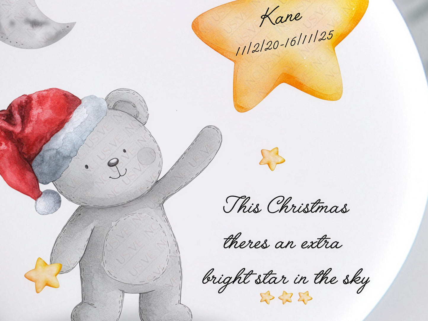 Personalised bauble: Baby loss Ornament Bereavement Gift, Christmas Tree decoration