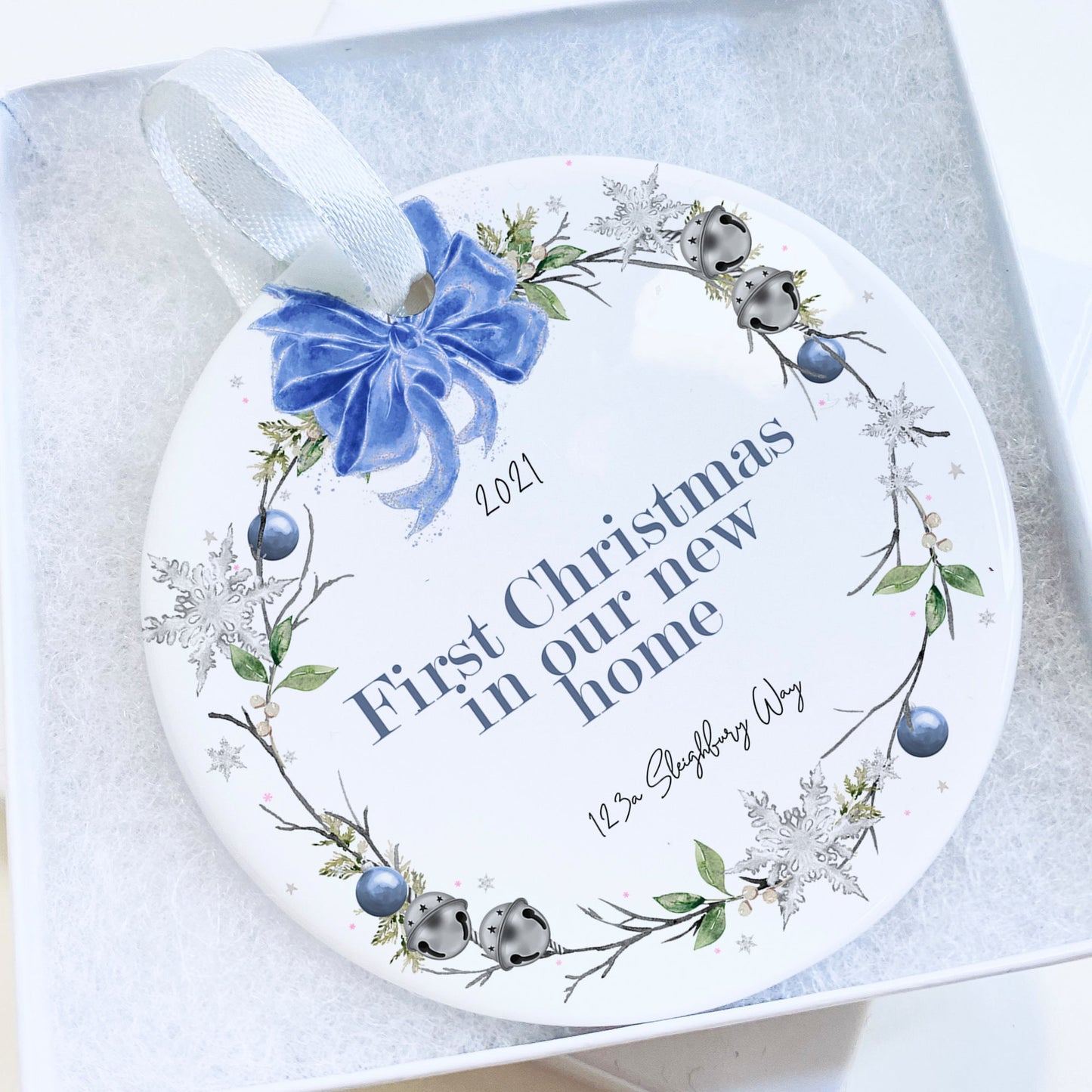 Personalised New Home Christmas Bauble: Tree ornament.