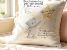 Load image into Gallery viewer, Beautiful new baby gift with optional birth details

Birth details are printed in a black scripted font, in the lower right corner and include. Date, Time, Weight and Place
