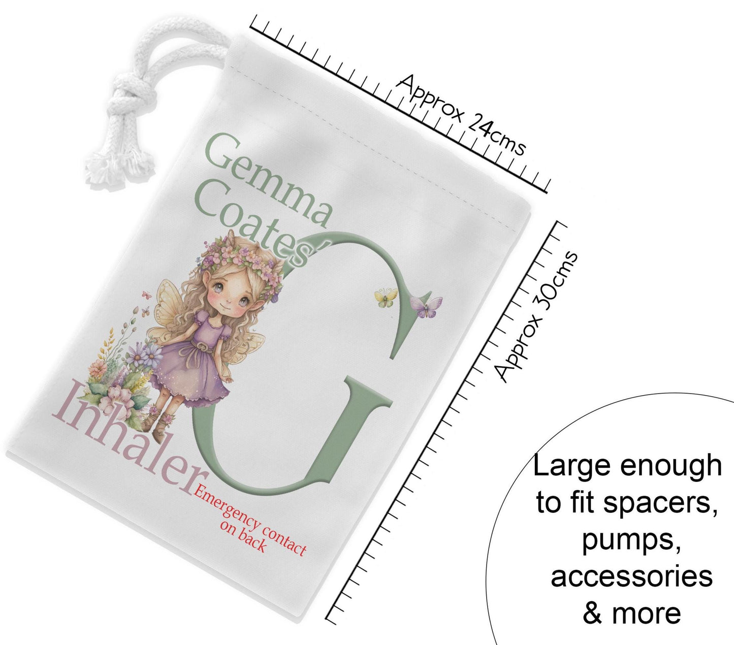 Large enough to fit spacers, inhaler pumps accessories and more

Approximately 24cms wide and 30 cms high