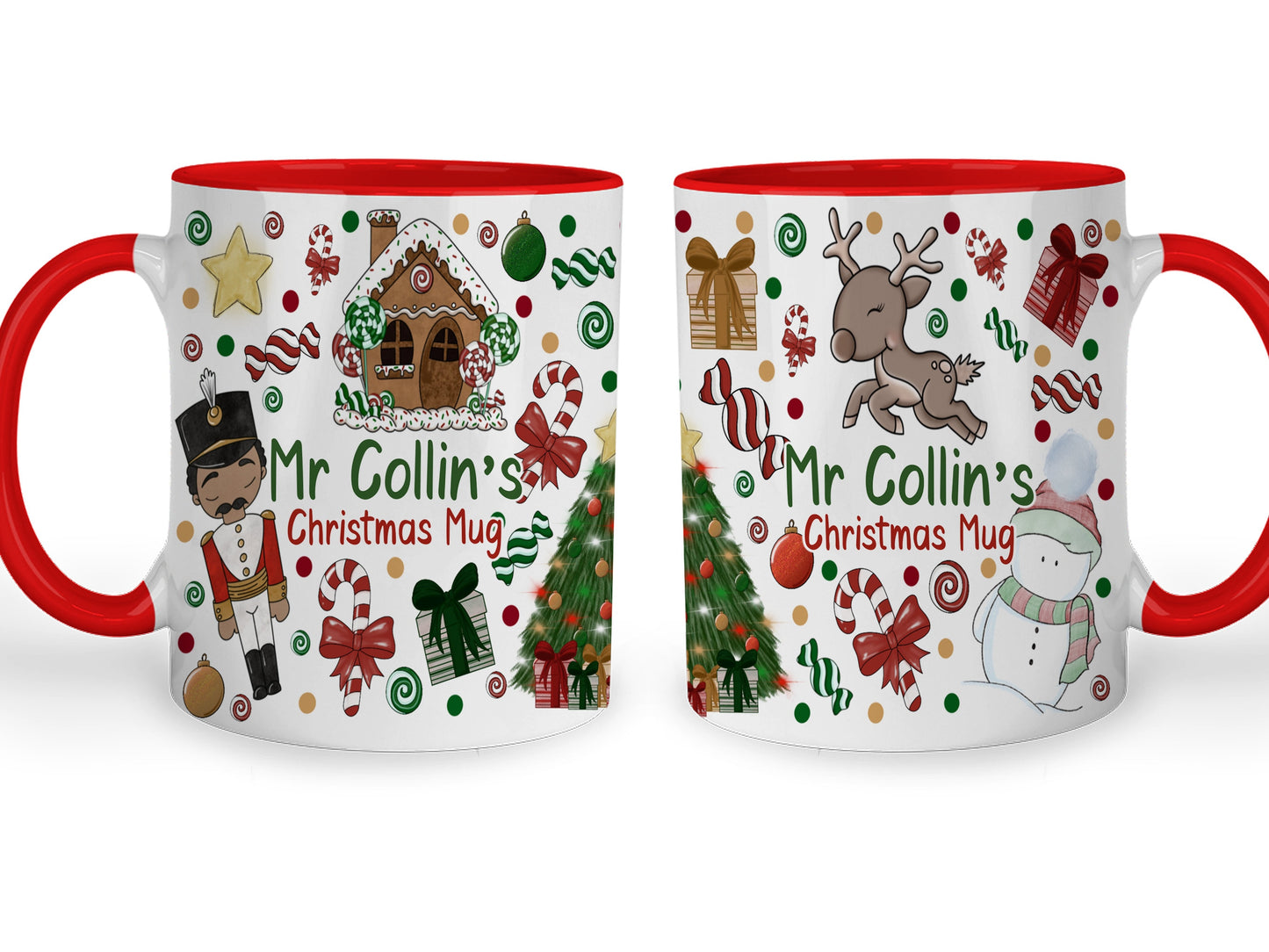 Personalised Christmas Mug: Present for teacher, Nursery keyworker & Teaching assistant