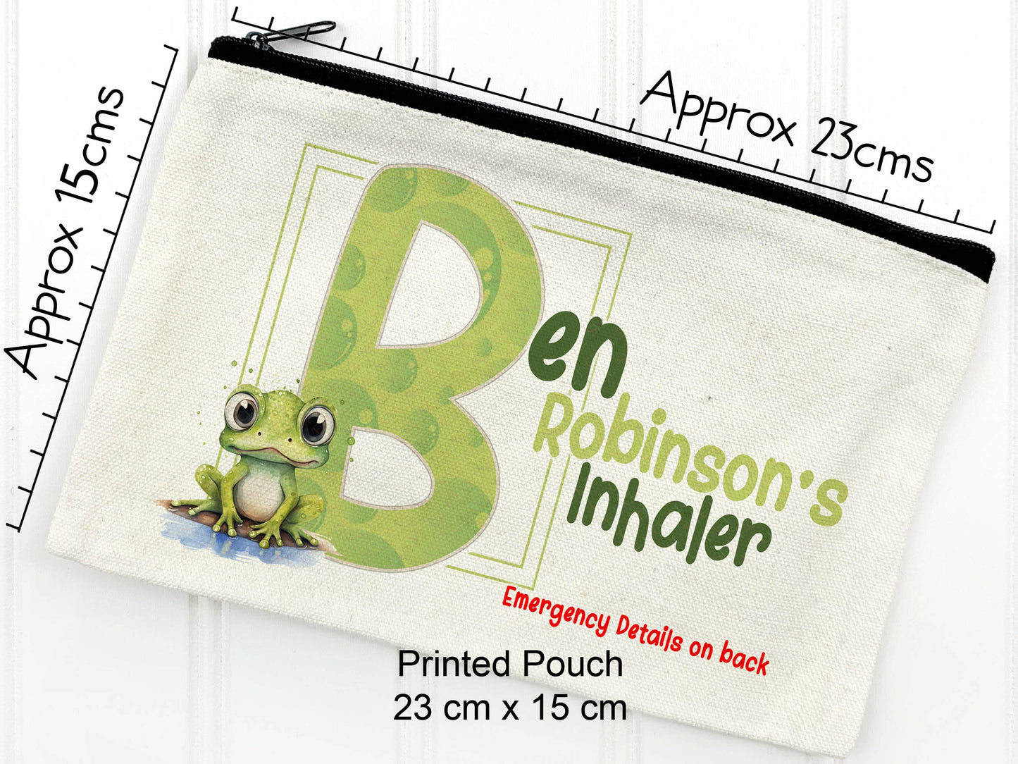 Printed Pouch  size 23 cm wide by 15 cm wide