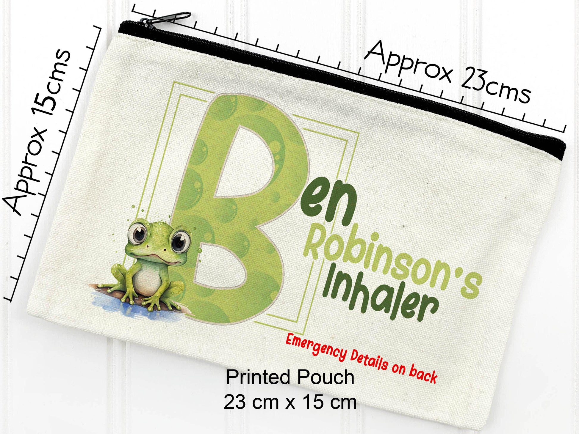 Printed Pouch  size 23 cm wide by 15 cm wide