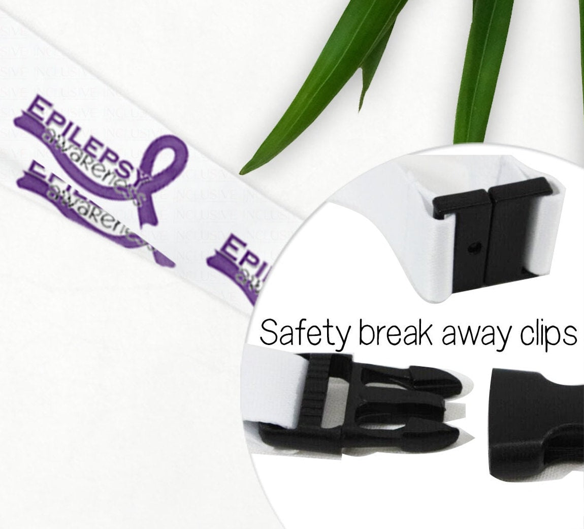 Epilepsy Lanyard wellbeing awareness gift for chronic illness, Optional in case of emergency card
