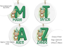 Load image into Gallery viewer, Personalised with any name. 
Approximately 7 cm in size (fills an adult palm)
Choice of finish with a simple purple gift bag and gold cord or white gift box and ribbon
